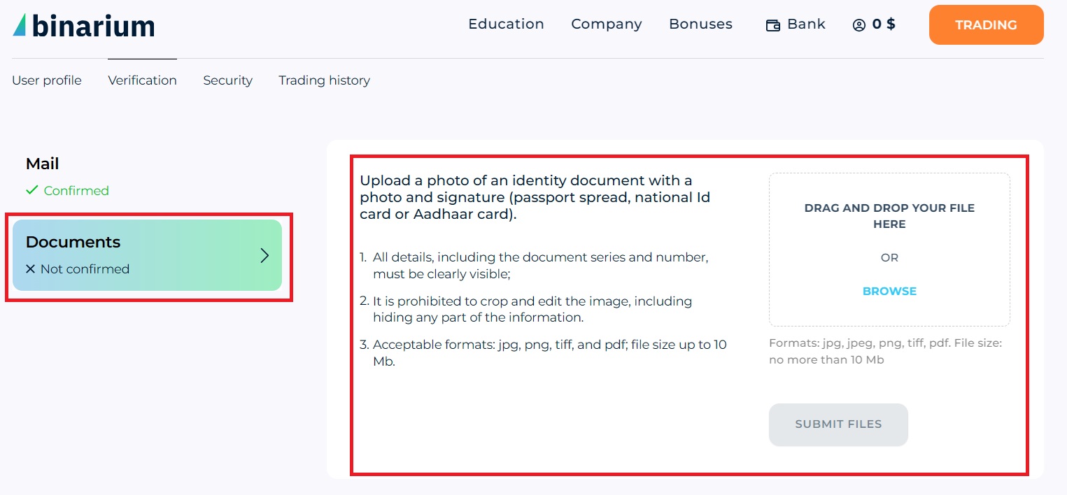 Binarium-Kontoverifizierungsprozess 2026: So schließen Sie KYC einfach ab