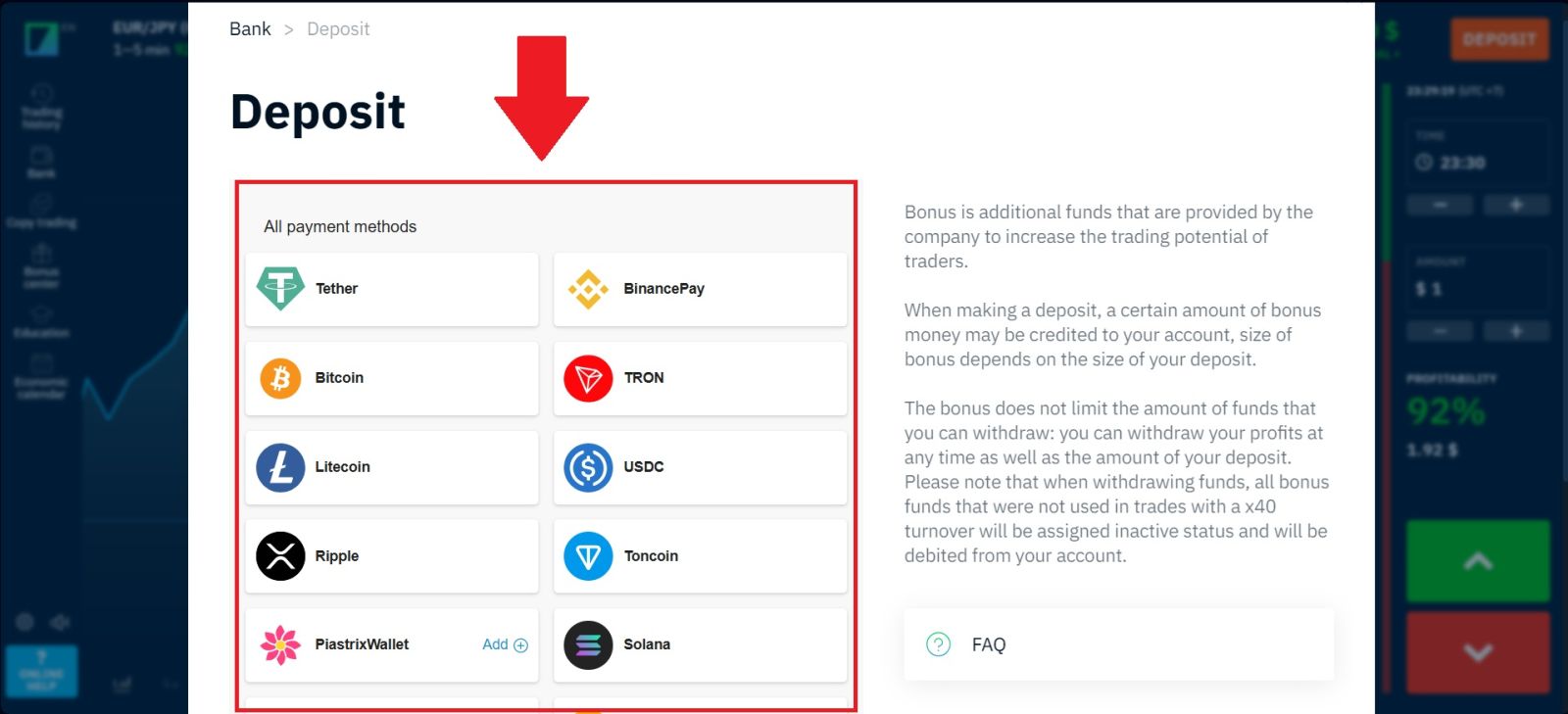 Tutoriel de dépôt Binarium 2026 : processus de financement rapide et simple